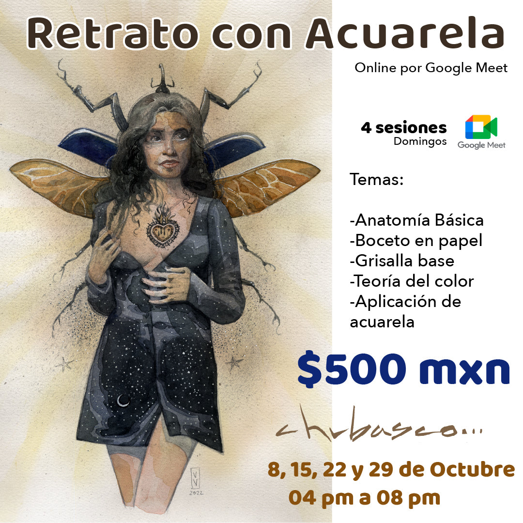 Taller Online Retrato con Acuarela